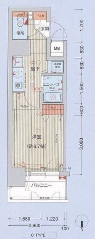 8階の間取り図