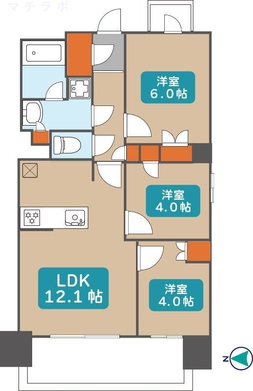 2階の間取り図