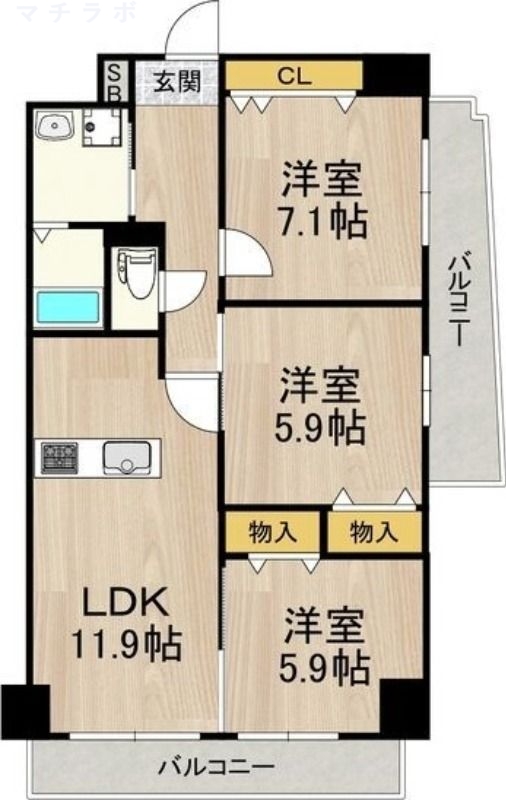 6階の間取り図