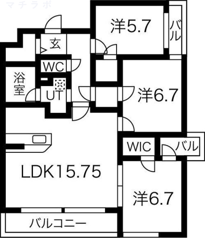 2階の間取り図