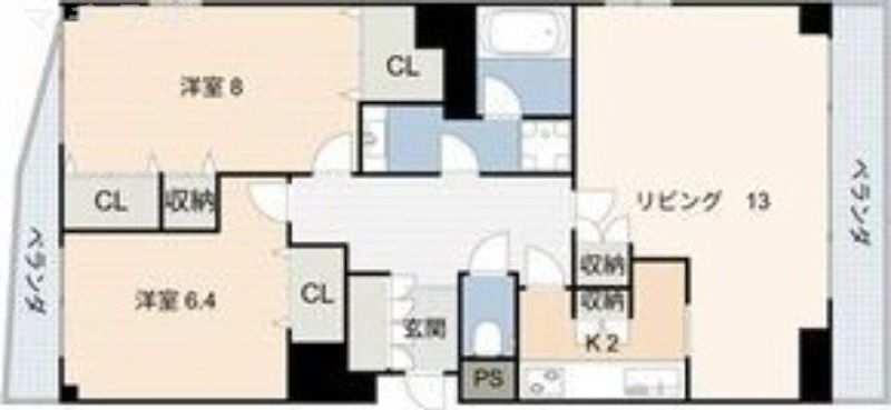 8階の間取り図