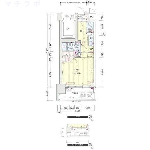 4階の間取り図