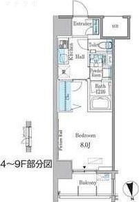 8階の間取り図