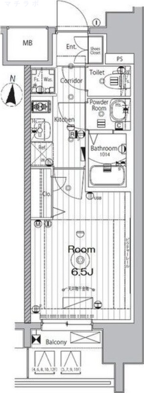 7階の間取り図