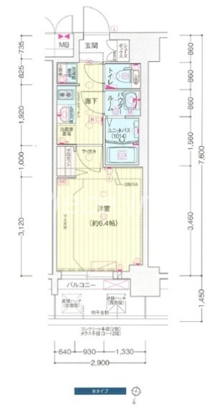 8階の間取り図