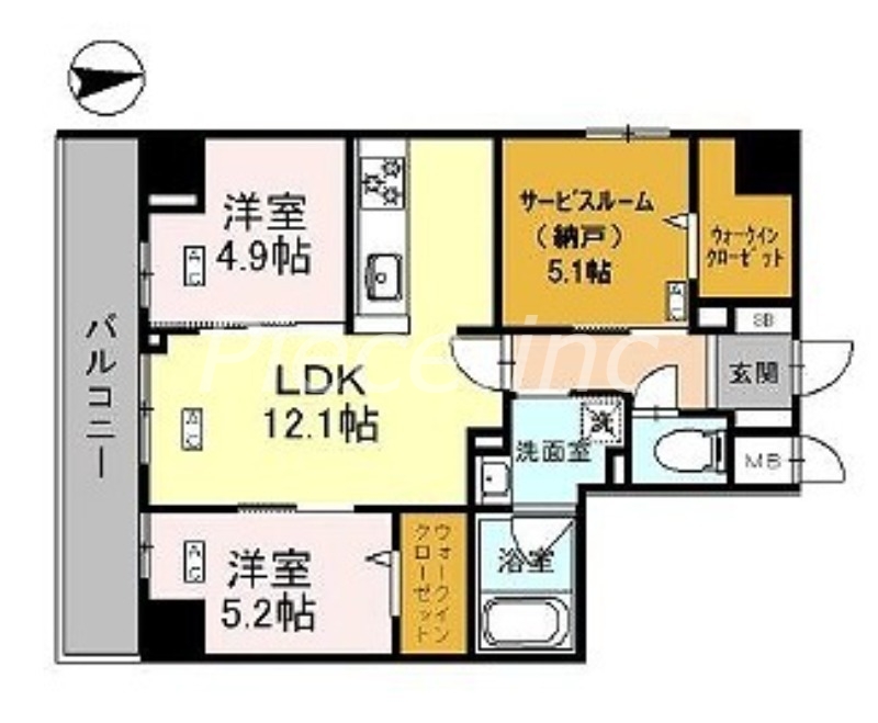 1階の間取り図