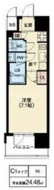 7階の間取り図
