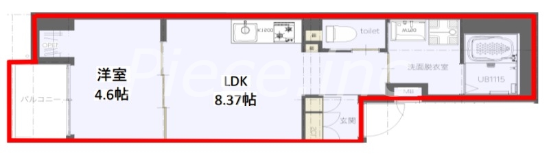 2階の間取り図