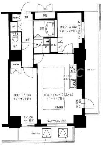 21階の間取り図