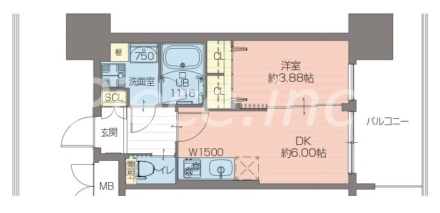 2階の間取り図