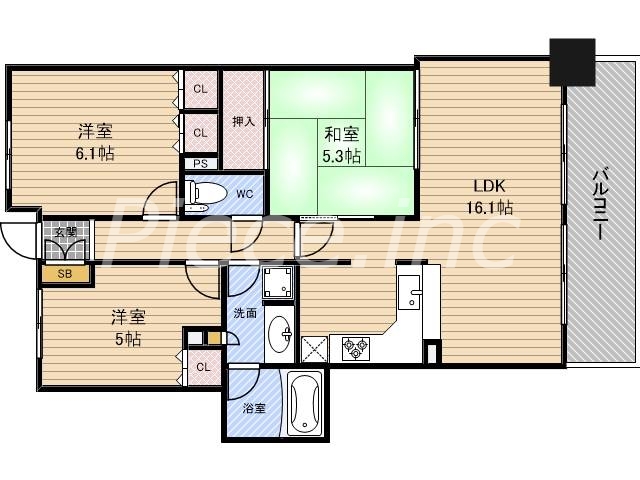 16階の間取り図