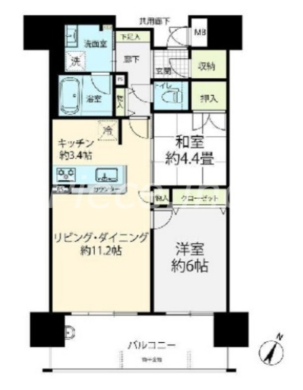 6階の間取り図