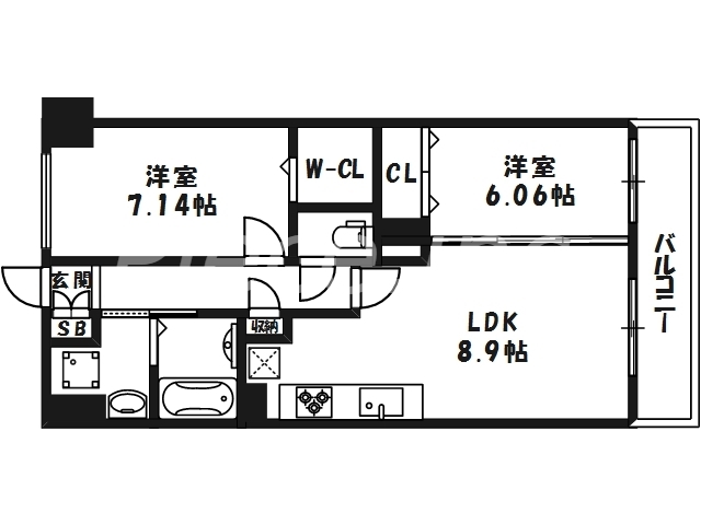 2階の間取り図