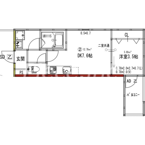 1階の間取り図
