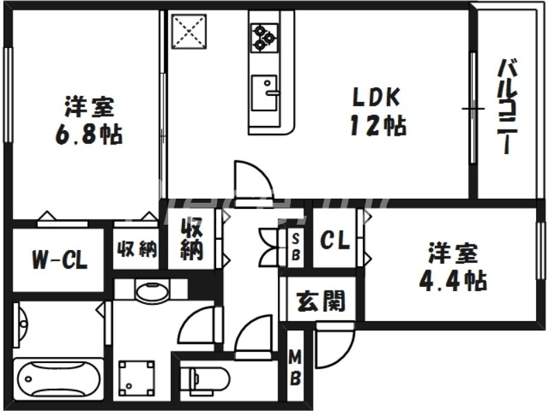 1階の間取り図
