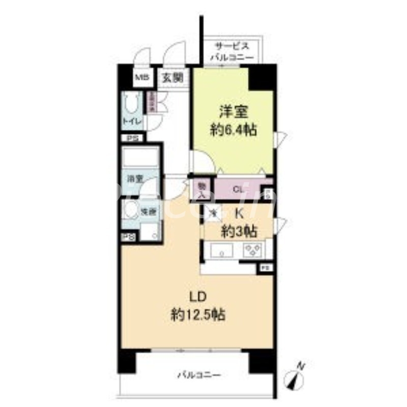 8階の間取り図