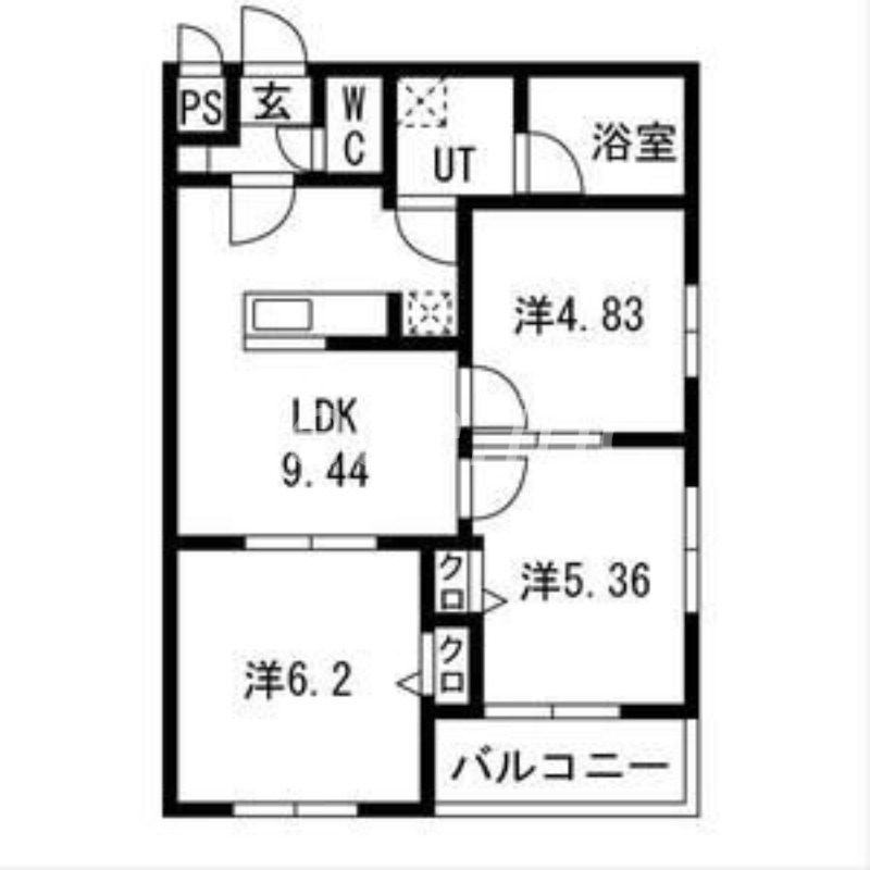 1階の間取り図