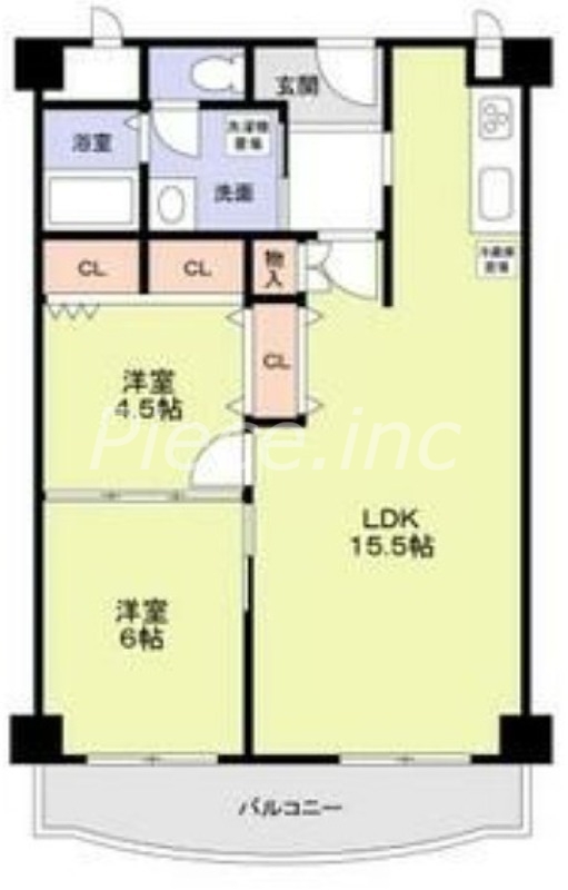 2階の間取り図