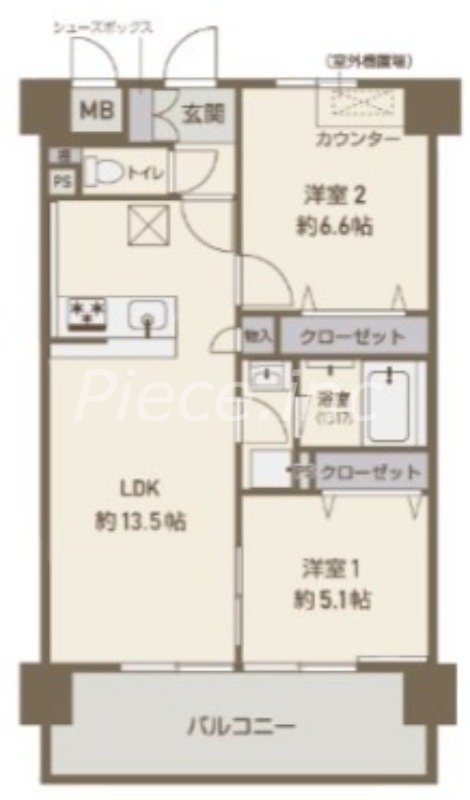 5階の間取り図