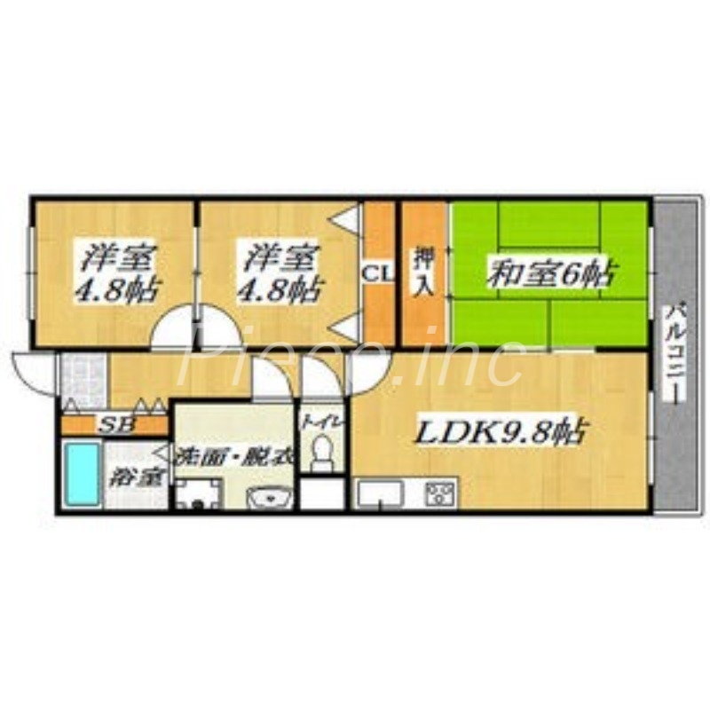 2階の間取り図