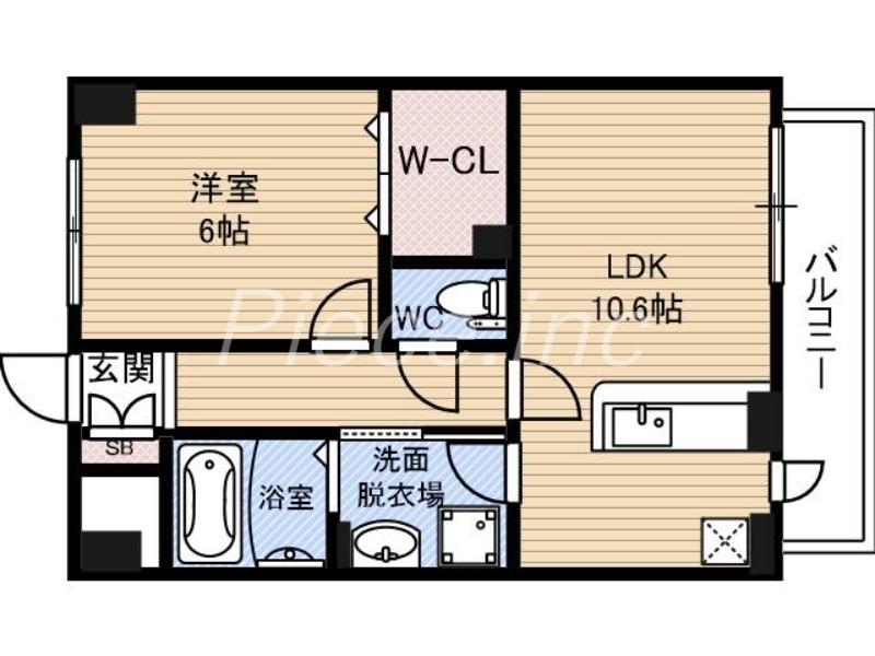 2階の間取り図