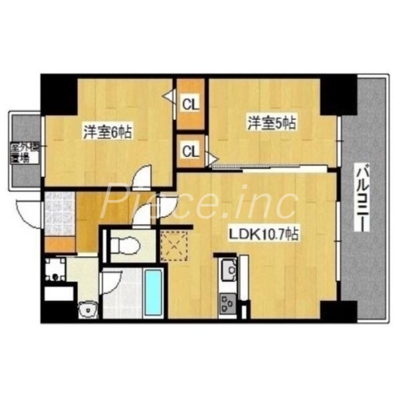 2階の間取り図