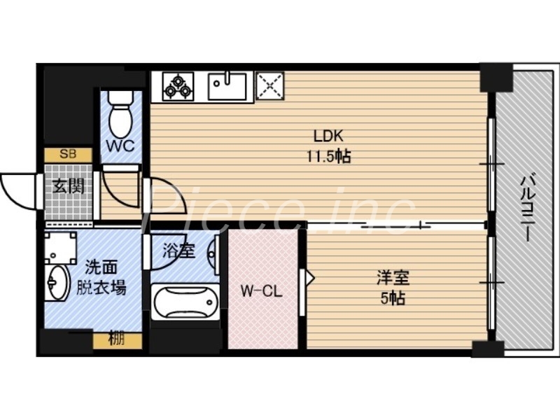 6階の間取り図