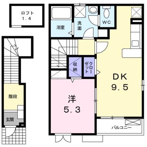 2階の間取り図