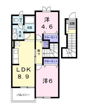 2階の間取り図