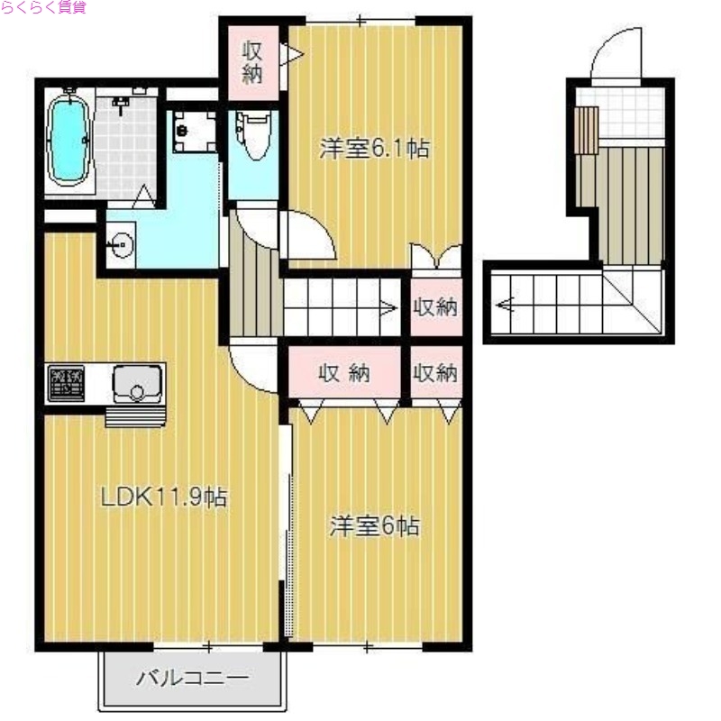 2階の間取り図