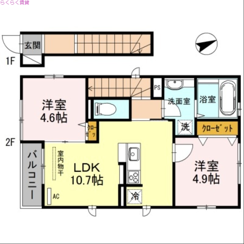 2階の間取り図