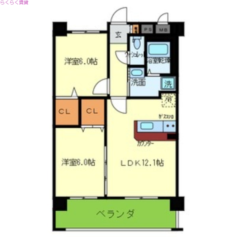 2階の間取り図