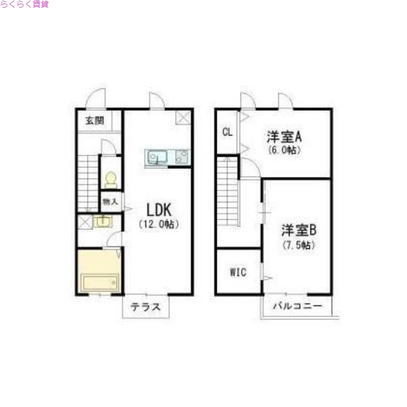 1階の間取り図
