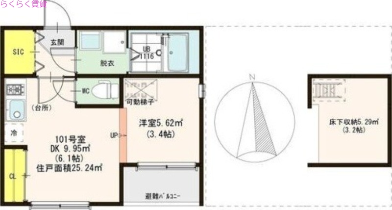 1階の間取り図