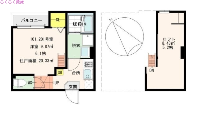 1階の間取り図