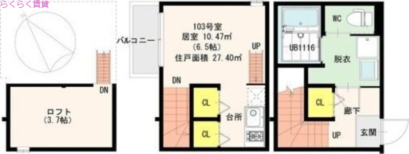 1階の間取り図