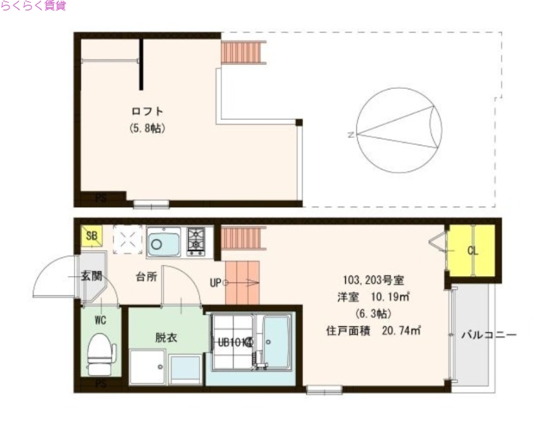 1階の間取り図