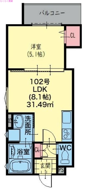 1階の間取り図