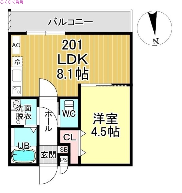 2階の間取り図