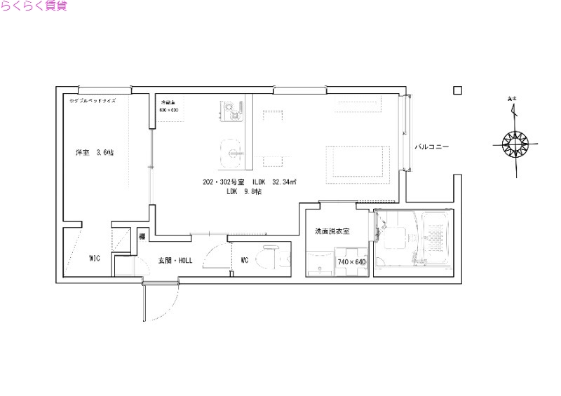 2階の間取り図