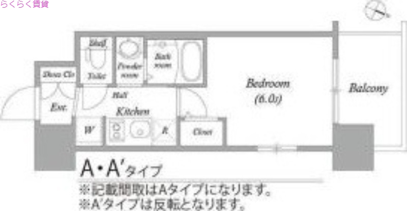 8階の間取り図