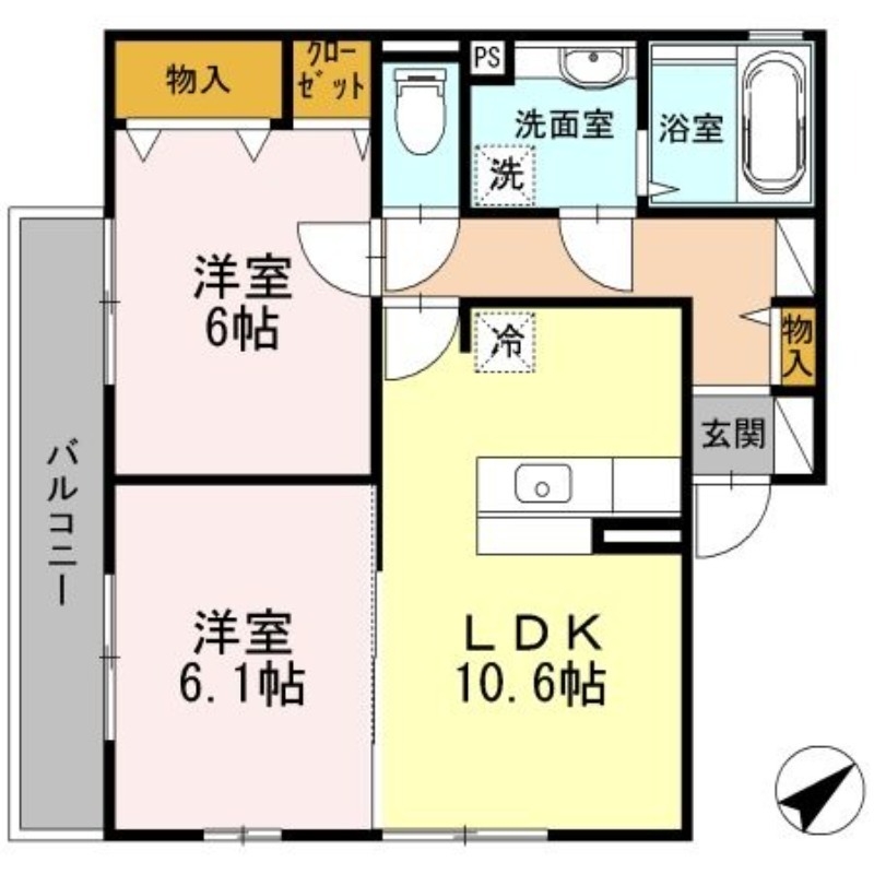 2階の間取り図