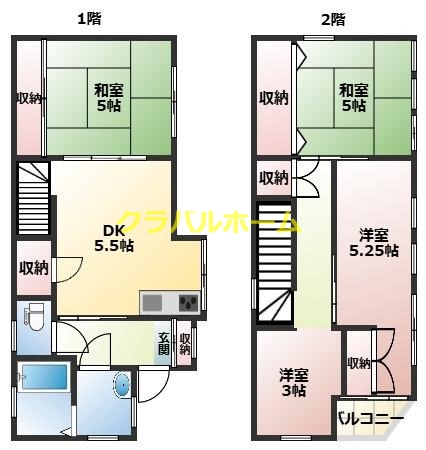 -階の間取り図