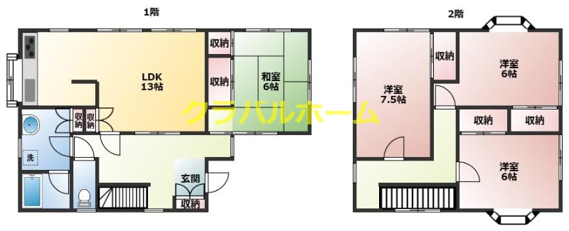 -階の間取り図