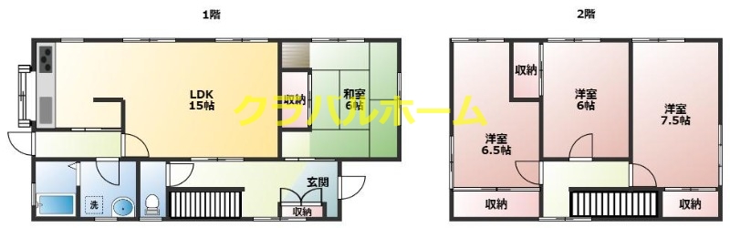 -階の間取り図