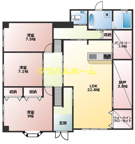 1階の間取り図