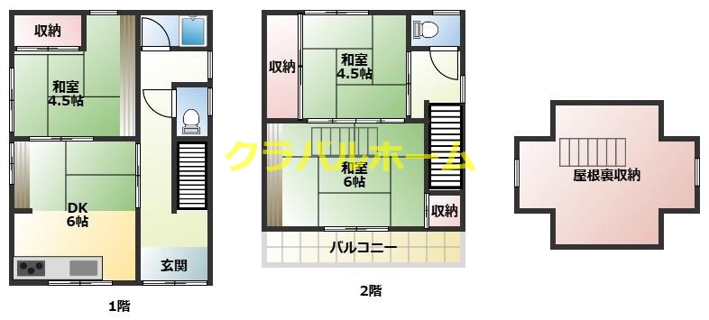 -階の間取り図
