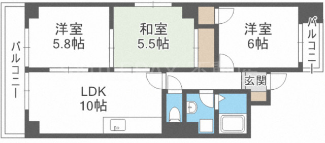 2階の間取り図