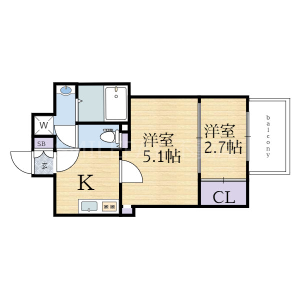 2階の間取り図