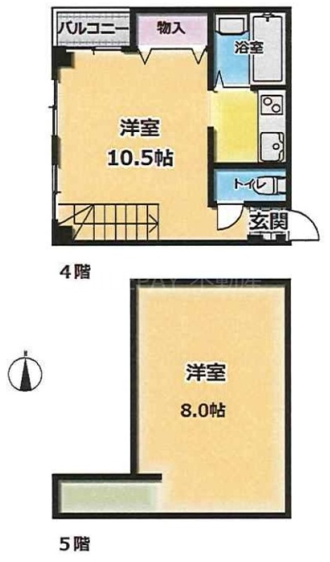 4階の間取り図